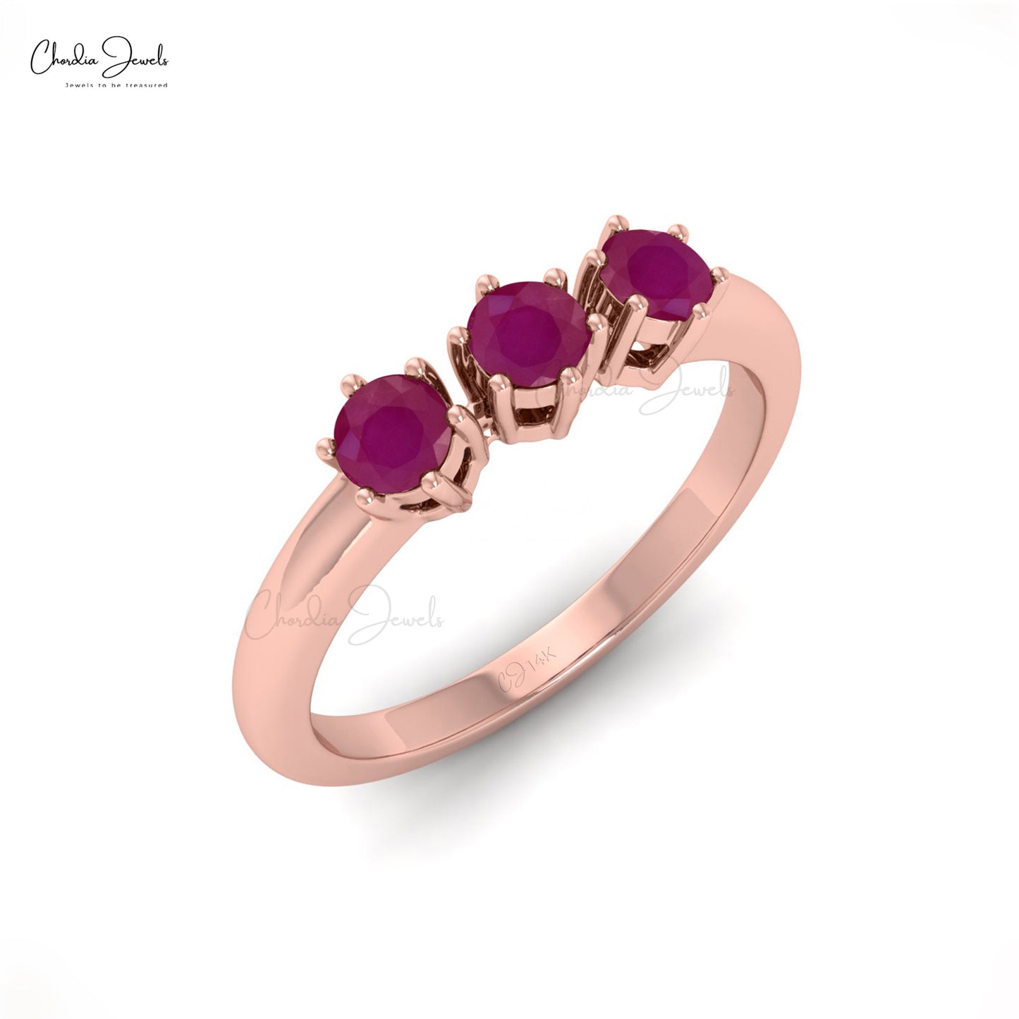 Real Ruby Ring in 18K White Gold | Modern Gem Jewelry | Saratti